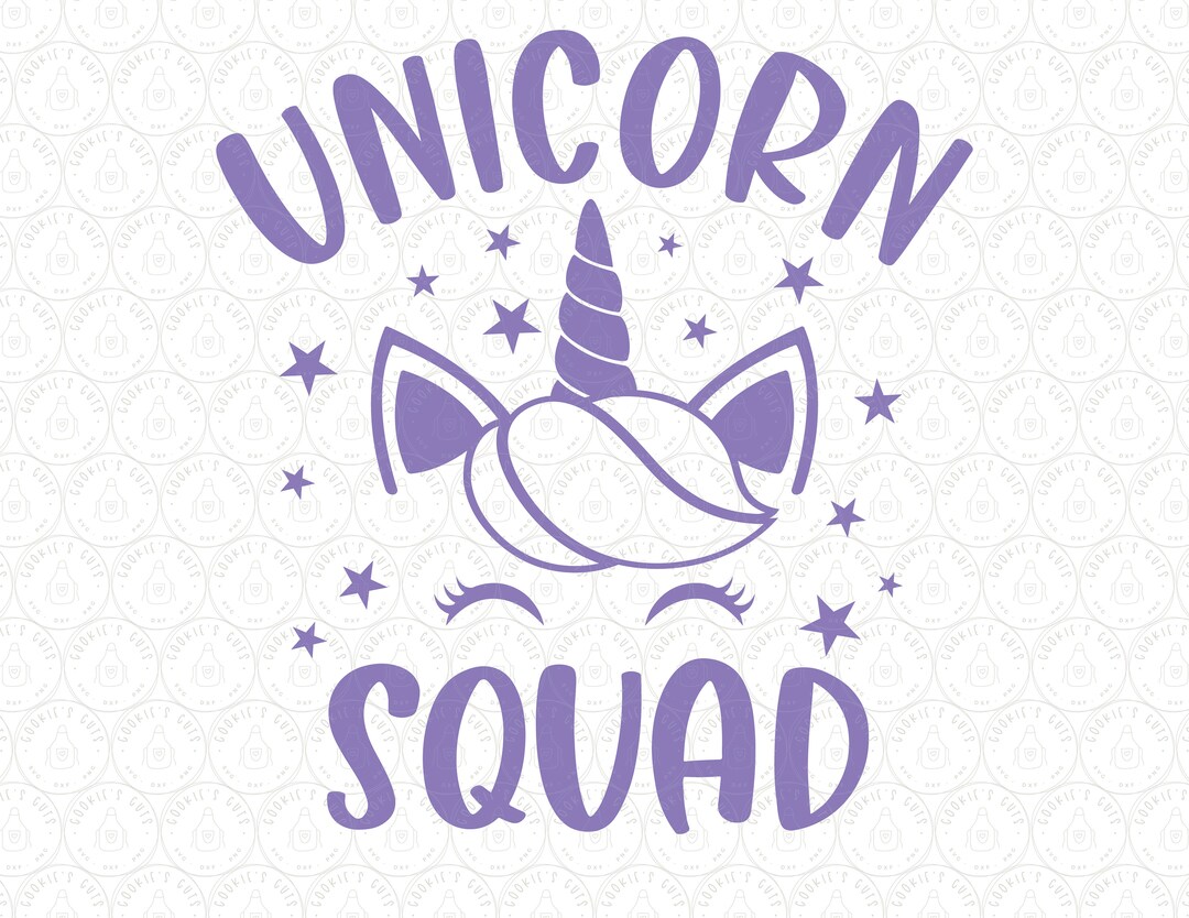 Unicorn Squad SVG Group Birthday Party Shirt DXF PNG Bday Trip Htv ...