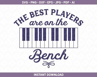 Grappige piano SVG PNG DXF | Shirtontwerp pianoleraar pianoleraar muziek | Sublimatie pianospeler | Cricut® silhouetbestand dxf ai pdf eps jpg