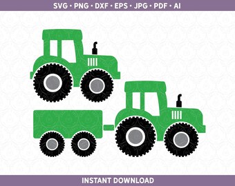 Traktor SVG PNG DXF Set Bauer Bauernhof Western Country Kind Party Geschenk Mädchen oder Junge Shirt Cut File Design für Cricut® / Silhouette ai pdf eps jpg
