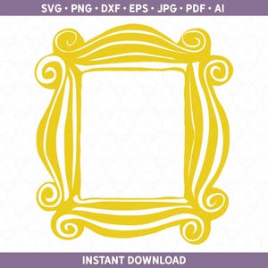 Freunde Rahmen SVG | Freunde Rahmen Silhouette Vektor Design Download Schnittdatei Entwickelt für Cricut® & Silhouette Benutzer. dxf, svg, ai, pdf, eps
