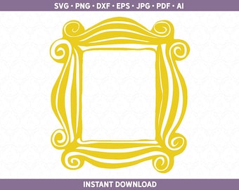 Friends Frame SVG | Friends Frame Silhouette Vector Design Download Cut File Designed for Cricut® & Silhouette users. dxf, svg, ai, pdf, eps