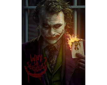The Joker | Why So Serious? | Motivational | Art Work | Wall Art | Poster | Digital | Print | Instant Download | High-Quality