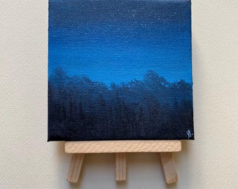 Original painting - peaceful night in november