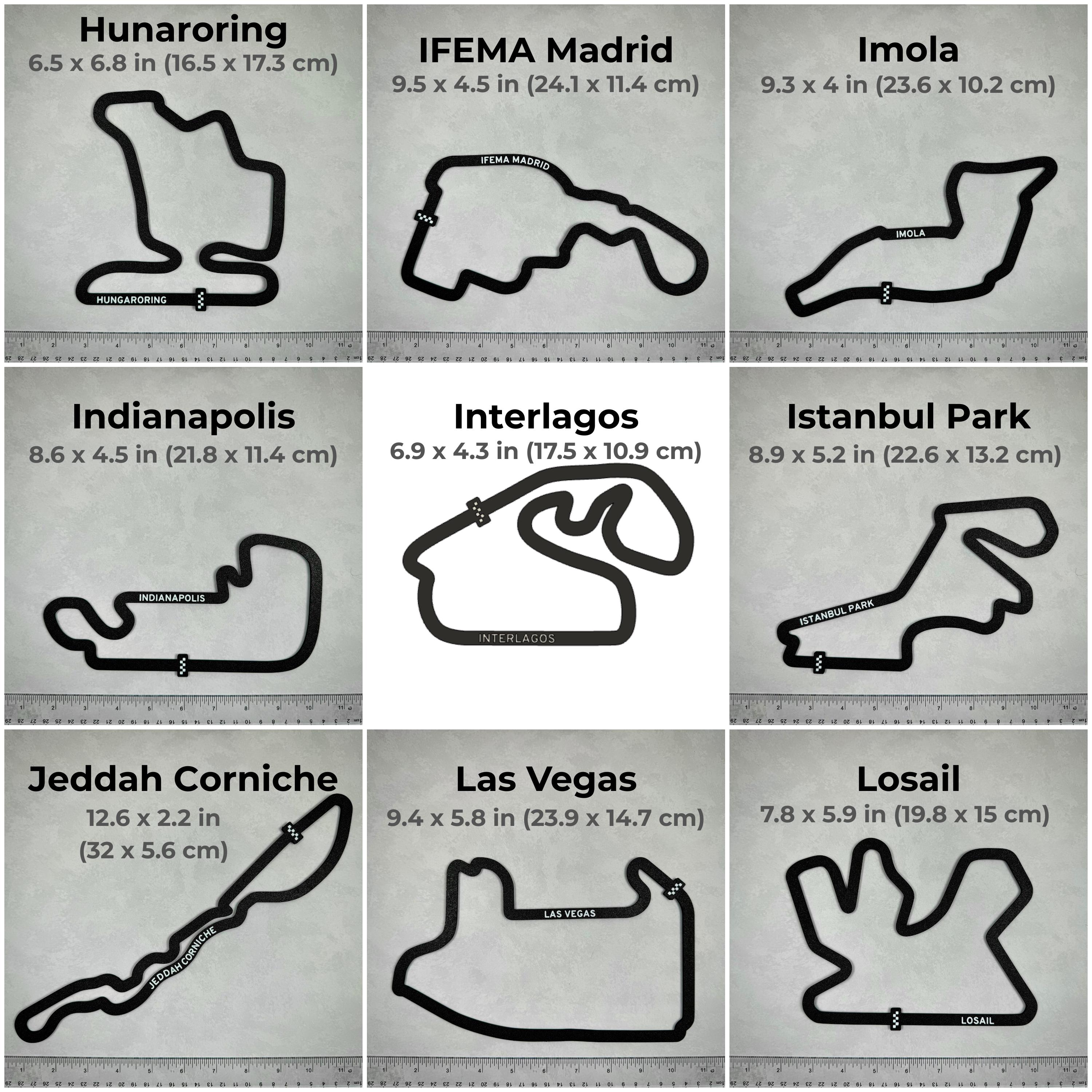 F1 Racetrack Components Track Layouts F1