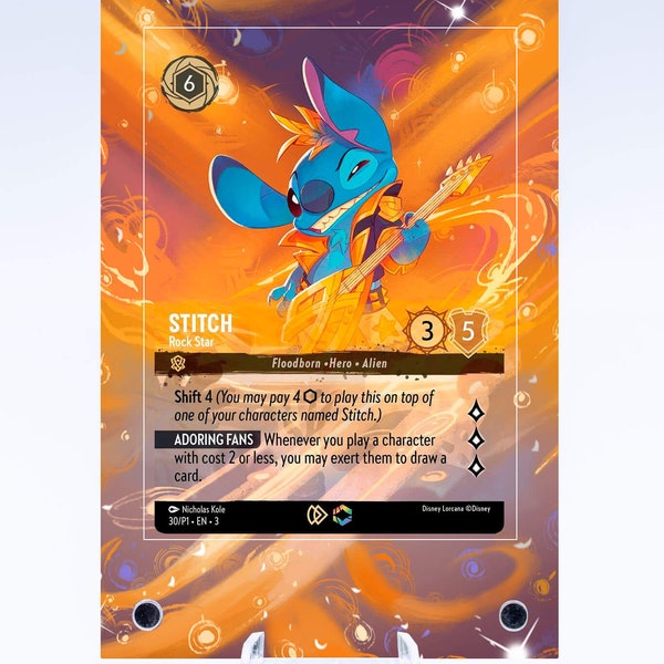 CASE for Stitch Rock Star Promo  | Art Guard (Ungraded) by Quiet Customs (card not included)