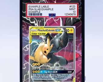 Pikachu and Zekrom GX 33/181 (graded) - Etsy