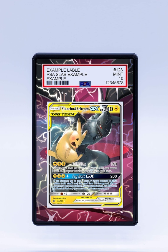 Pikachu and Zekrom GX 33/181 (graded) - Etsy