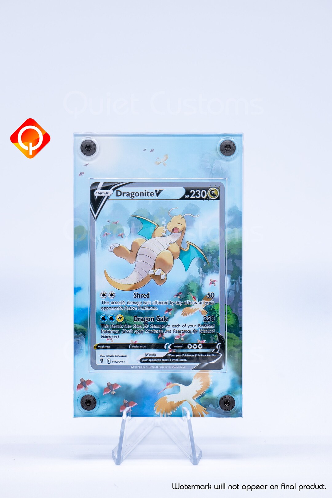 Dragonite V Alt Art Evolving Skies Extended Pokémon Art Etsy