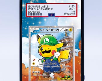 Luigi Pikachu 296/XY-P Custom Pokemon Graded Display Case - Etsy