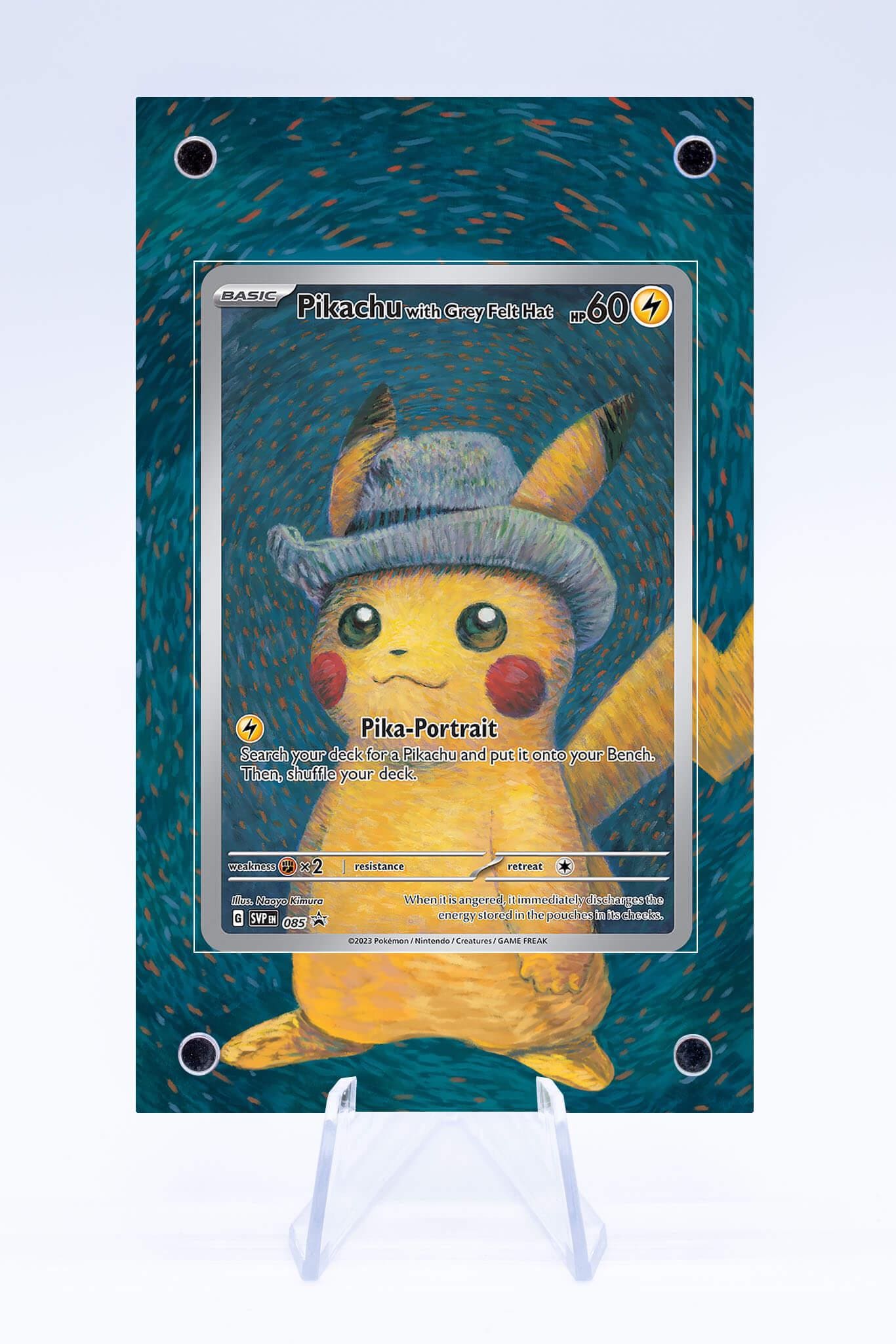 Pikachu With Grey Felt Hat Case | Van Gogh Case Promo | Art Guard