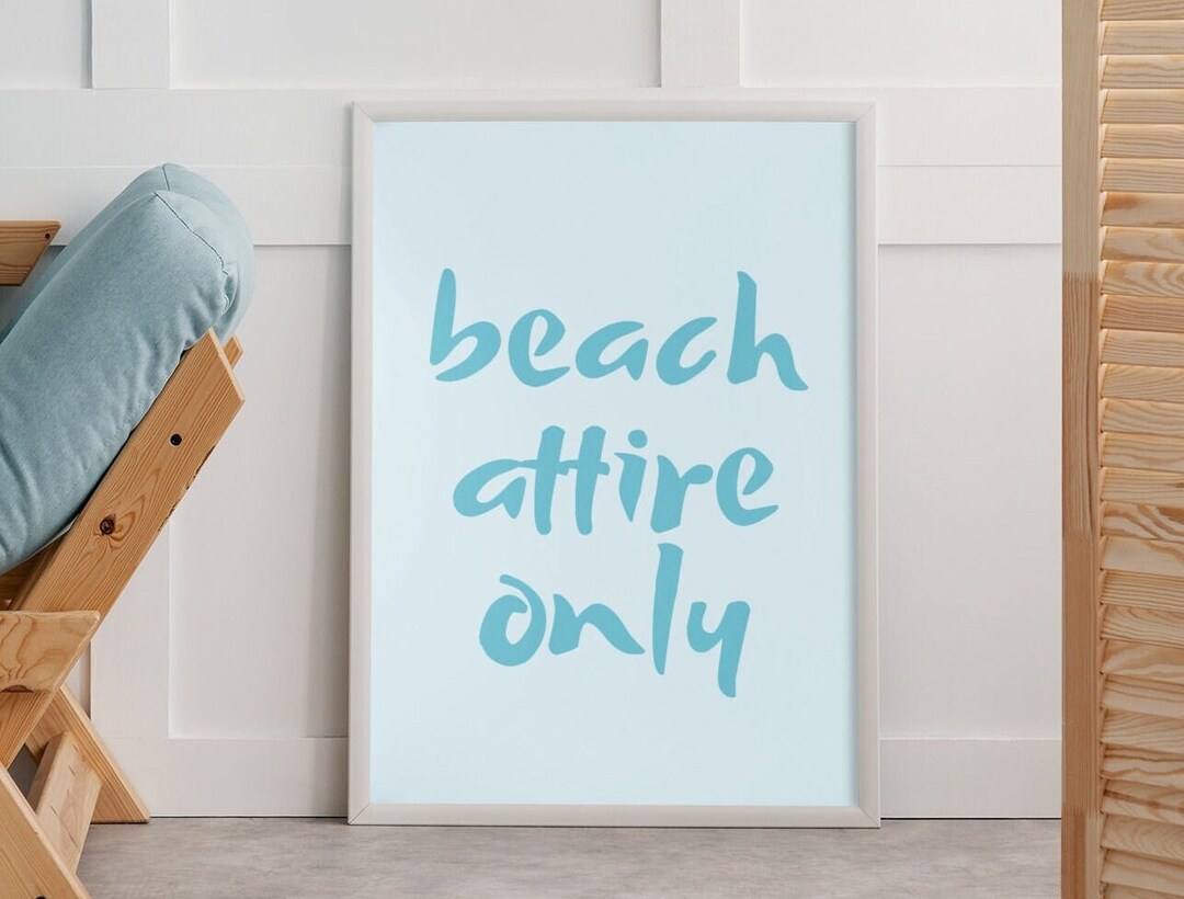 Beachy Wall Art Beach Wall Art Printable Light Blue Wall Art Summer ...