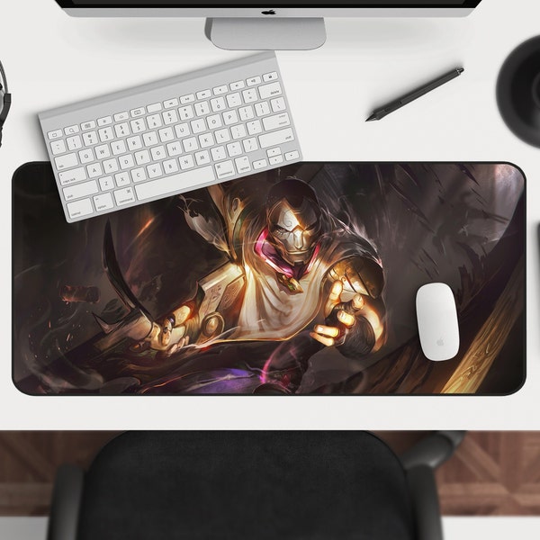 League of Legends Jhin Mouse Pad - Video Games and Anime Mouse Pad, Arcane One Piece Playmat, Anime Figures Desk Mat, Cute Desk Mat