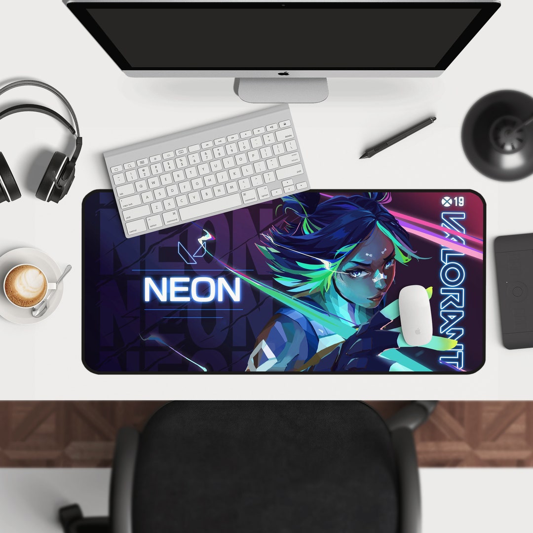 Neon Large Valorant Mouse Pad Valorant Custom Mouse Pad Etsy