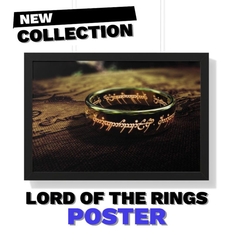 Printable Lord of the Rings Retro Wall Art I Mid Century Modern Movie