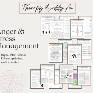Anger Management CBT Workbook - Stress, Emotional Regulation, Relaxation Techniques, and Assertive Communication Worksheets