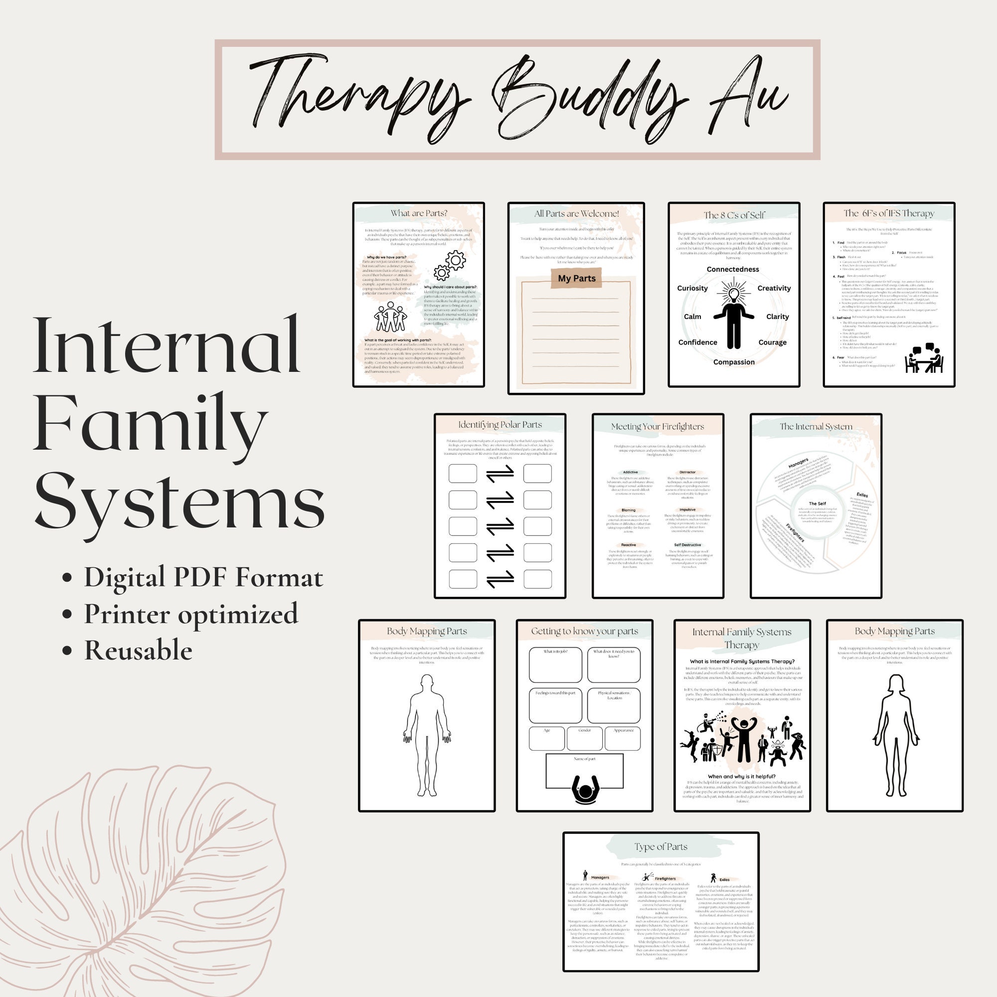 Internal Family Systems Worksheets/ IFS / Parts Therapy Workbook - Etsy internal-family-systems-worksheets-ifs-parts-therapy-workbook-etsy