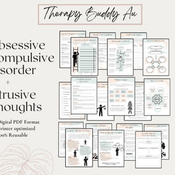 Obsessive Compulsive Disorder | OCD | Intrusive Thoughts | CBT | Exposure Response Prevention Workbook