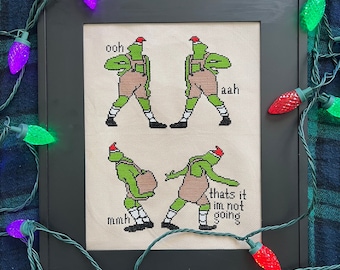 Grinch Christmas Cross Stitch Pattern:  PDF (Digital Download)