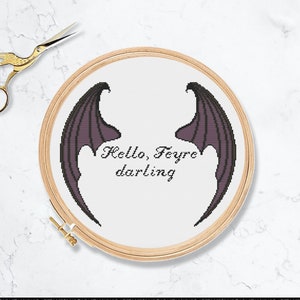 Hello Darling cross stitch pattern