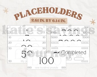 Placeholders - A6 Printable PDF Download, Cash Envelope, Cash Stuffing ...