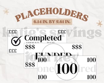 Placeholders - A6 Printable PDF Download, Cash Envelope, Cash Stuffing ...