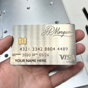 Stainless Steel customized logo metal credit card with HiCo strip and blank  chip