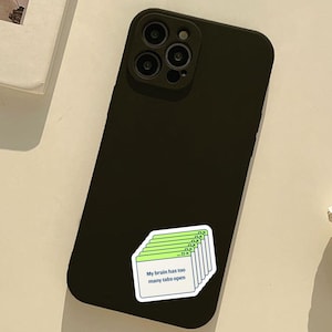 Adesivo divertente sulla salute mentale: umorismo sull'ADHD, adesivo per laptop per chi pensa troppo