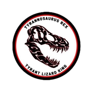 2 x 3 T-Rex Deviant Art Stickers Decals