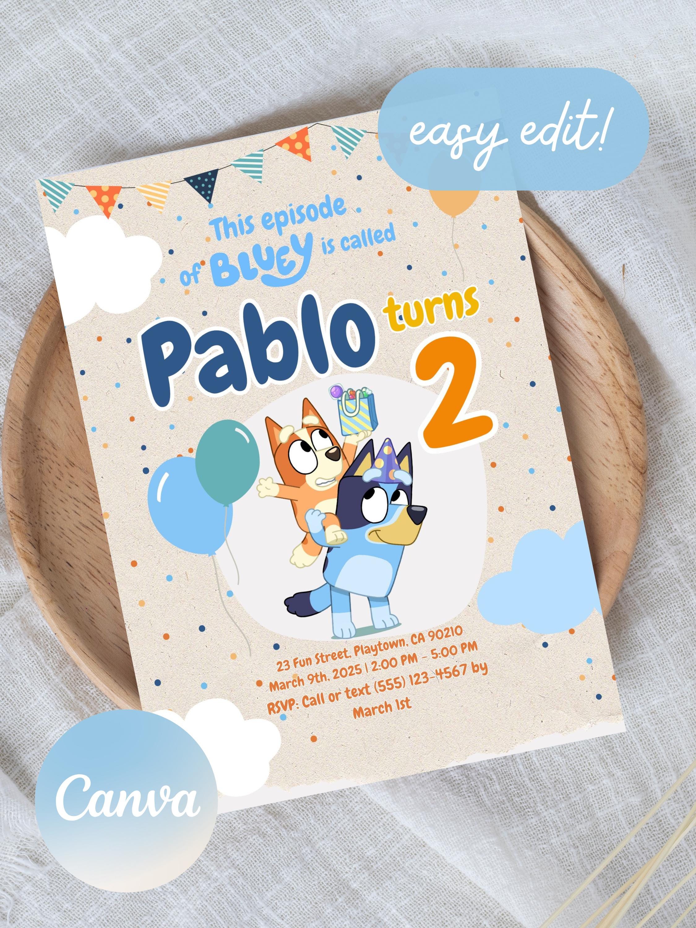 Bluey Invite w/ Shirt Option