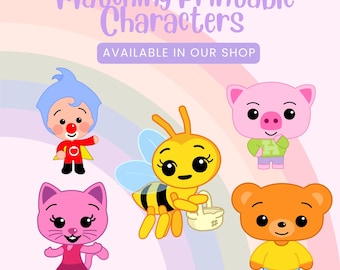 Matching invitation printable characters