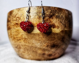 Queen of Hearts Earrings | Textured Earrings | Sparkle Earrings | Mother's Day Gift | Gift for Her