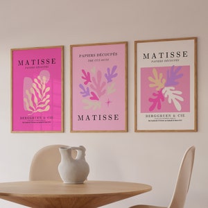 Pink Matisse Print Set: Abstract Exhibition Posters (Digital Download)