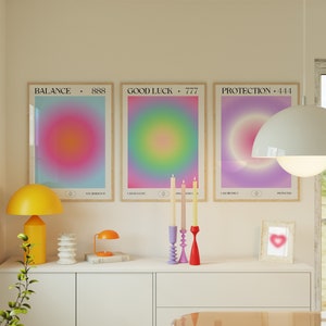 Angel Number Aura Art Print Set: slaapzaaldecor (digitale download)