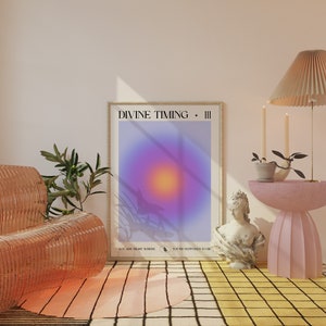 Angel Number Poster 222,777,888 Poster Wall Art Print, Gradient Aura Angel Energy Angel Aura Art Dorm Room Decor, Printable Wall Art