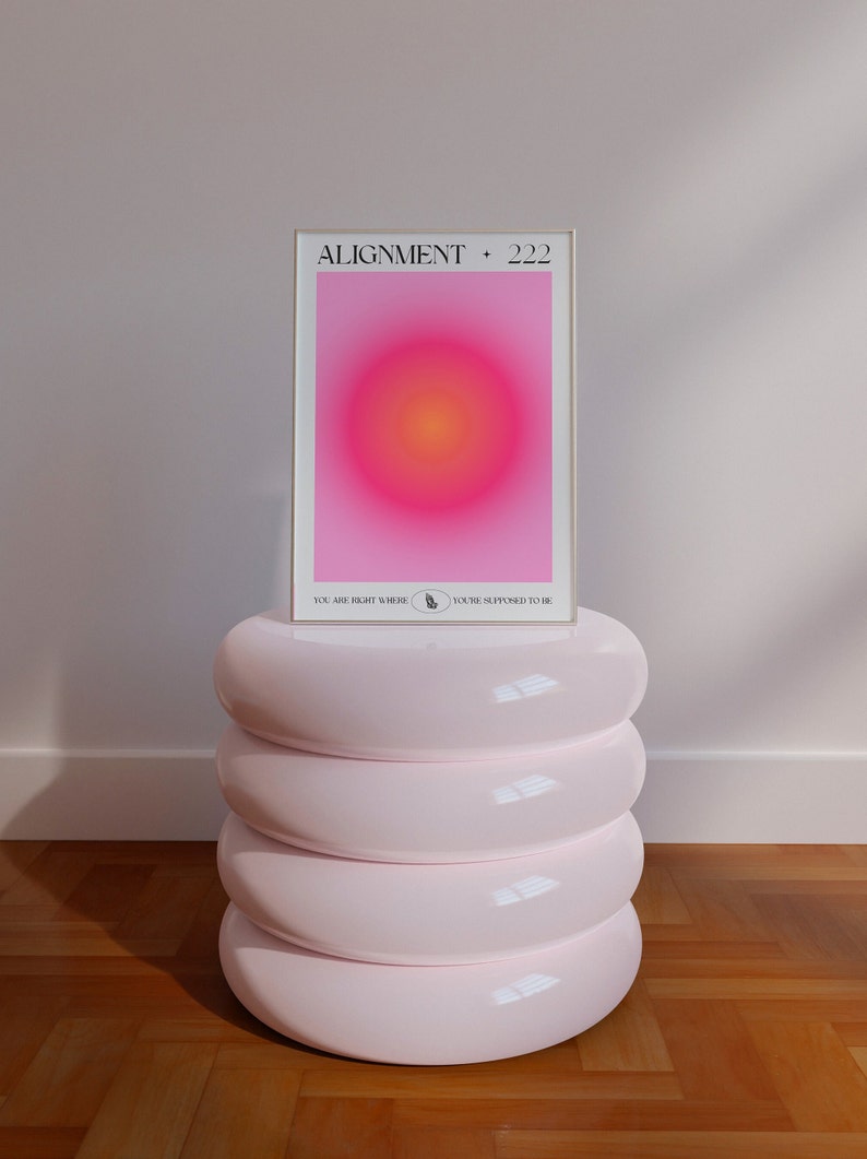 Alignment 222 Angel Number Poster 222, ALIGNMENT, Poster Wall Art Print, Gradient ...