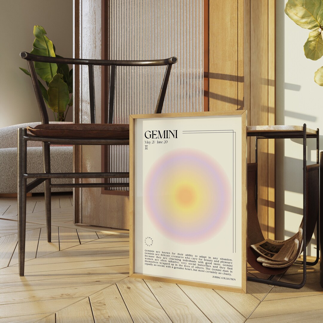 GEMINI Star Sign Poster, Gemini Zodiac Gift, Astrology Print Poster ...