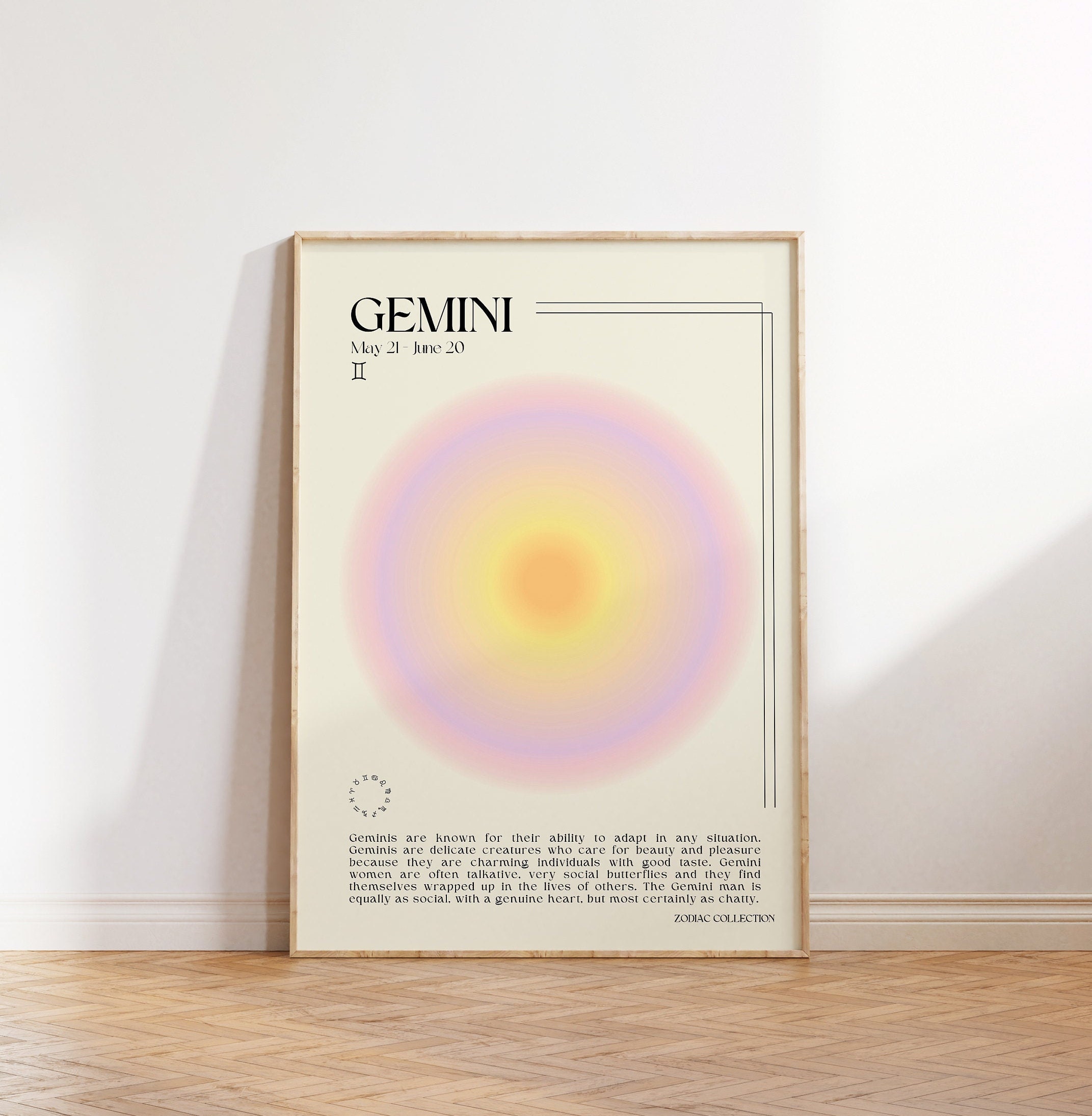 GEMINI Star Sign Poster, Gemini Zodiac Gift, Astrology Print Poster ...