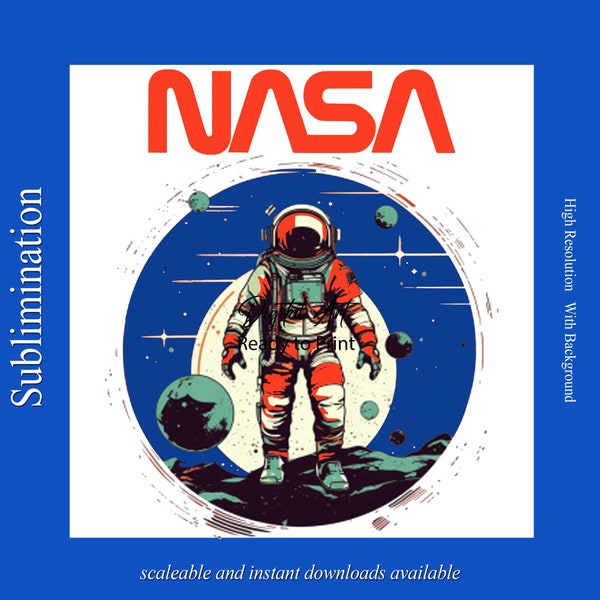 Nasa Astronaut 3 designs Sublimation | Space Design |  High Resolution PNG