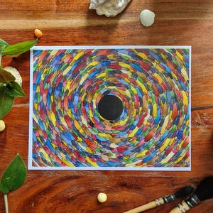 Impression d'art "Heureux Vortex" Peinture aquarelle abstraite. Illustration, art graphique, décoration intérieur, cadeau
