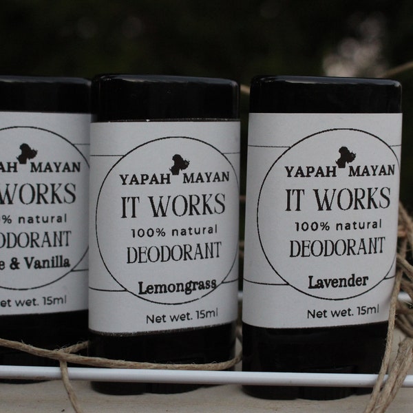 It Works Deodorant!!! Natural Deodorant for men and women that actually works | No unnecessary chemicals, naturally scented, sensitive skin,