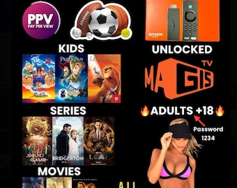 Spanish Version. Adults +18, Movies, Series, Kids, PPV, USA & Latino Live TV, Anime, Fire Tv Stick.