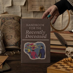 Handbook for the Recently Deceased Coffee Table Book Decorative Book Gift Notebook for the Afterlife 90s Movie Nostalgia Journal Hardcover