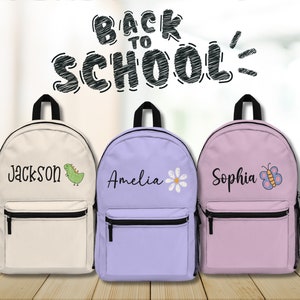 Sac à dos personnalisé pour enfants d'âge préscolaire, cartable personnalisé, sac à dos monogrammé garçon ou fille, cadeau sac à dos monogramme pour fils ou fille