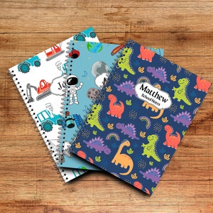 Útiles escolares personalizados, cuaderno de jardín de infantes, cuaderno personalizado para niños, útiles escolares de primaria, cuaderno de notas para niños como regalo de regreso a clases