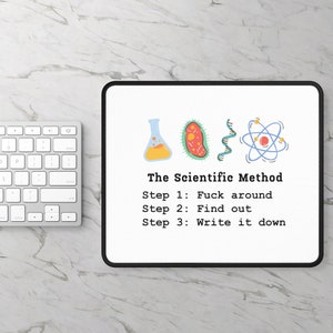 Método Científico Mouse Pad Profesor Ciencias de la Computación Regalo Amantes de la Ciencia Biología Física Química Mujeres en Ciencias STEM Regalos del Día del Padre