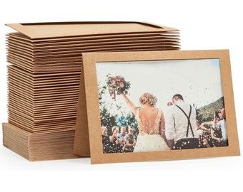 Photocard Holder Photocard Sleeves Photo Card Holder with Window Photo Insert Picture Holder Christmas Cards Wedding Thank Yous Kraft Paper