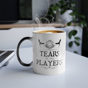 Tears of My Players DnD Coffee Mug, Funny Dungeon Master, Tabletop RPG Game Tea Cup, Role Playing Gamer Gift for DM, Nerdy Father&#39;s Day Gift