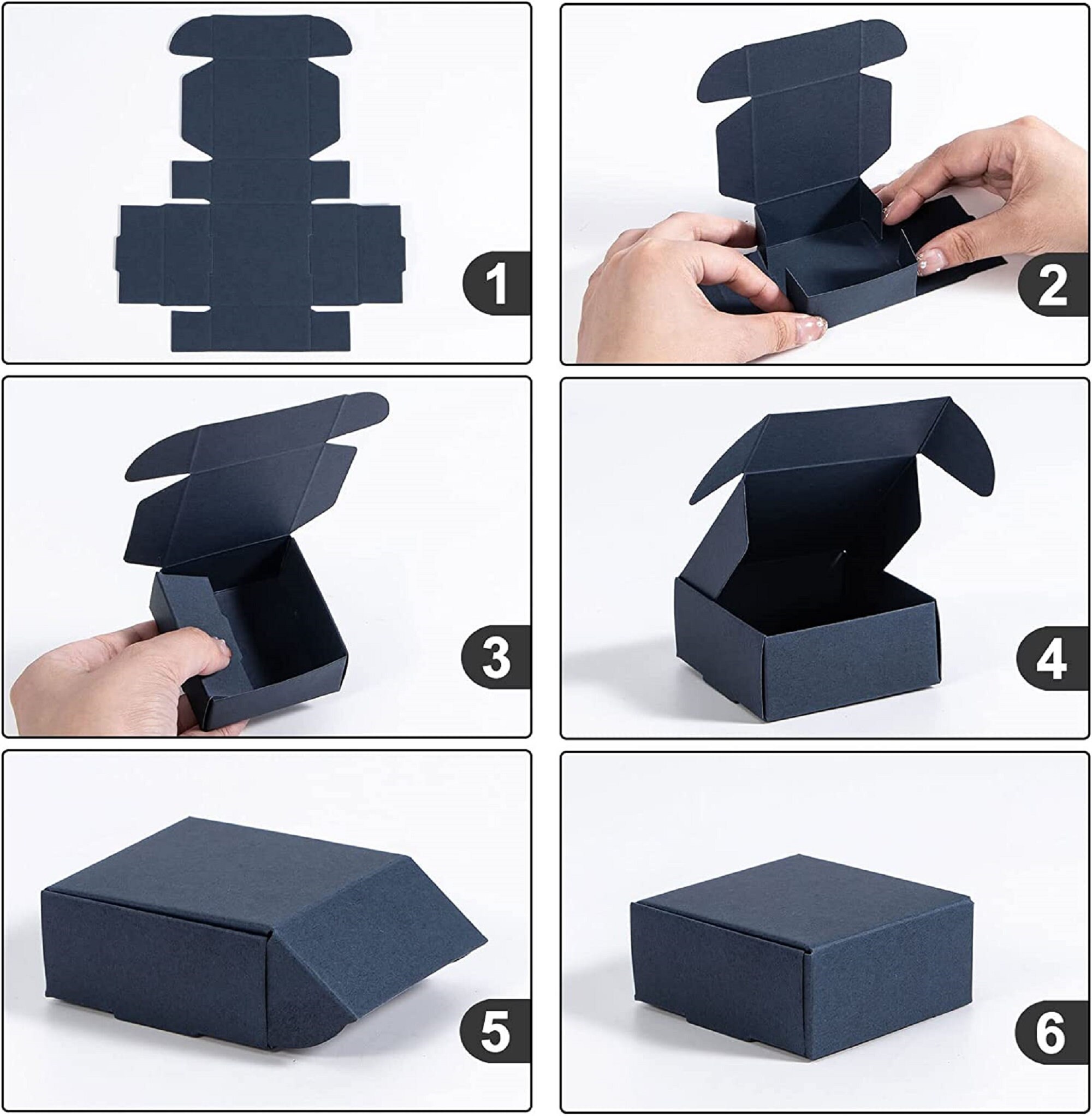 100pcs Gift Boxes, Small Business Gift Box Kraft Paper Gift Boxes 2