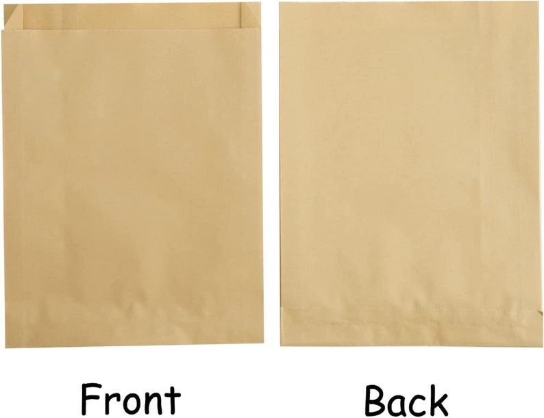 Kraft Paper Sandwich Bags 50 Pack 6x 1x 8 Snack Bag Natural Openended