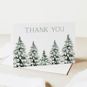 de Noël Carte de remerciement pour baby shower de Noël, Cartes de remerciement de Noël bohème à imprimer pour baby shower de Noël | Genévrier